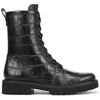 image:imageFranco Sarto LSafira 2 LaceUp Short BootsBlack Croco Leather