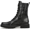 image:imageFranco Sarto LSafira 2 LaceUp Short BootsBlack Croco Leather