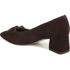 image:imageFranco Sarto Racer Pump Bow Pump ShoesDark Brown Suede