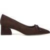 image:imageFranco Sarto Racer Pump Bow Pump ShoesDark Brown Suede
