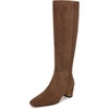 Mocha Brown Suede Wide Calf