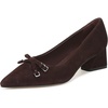 image:imageFranco Sarto Racer Pump Bow Pump ShoesDark Brown Suede