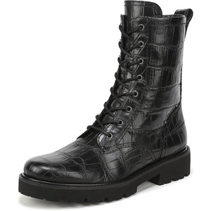 image:imageFranco Sarto LSafira 2 LaceUp Short BootsBlack Croco Leather