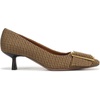 image:imageFranco Sarto LRainey Pump ShoesMustard Brown Fabric
