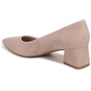image:imageFranco Sarto Womens Racer Pointed Toe Block Heel PumpsBallet Slipper Light Pink Suede