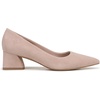 image:imageFranco Sarto Womens Racer Pointed Toe Block Heel PumpsBallet Slipper Light Pink Suede