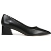image:imageFranco Sarto Womens Racer Pointed Toe Block Heel PumpsBlack Leather