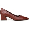 image:imageFranco Sarto Womens Racer Pointed Toe Block Heel PumpsClaret Red Leather