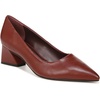 image:imageFranco Sarto Womens Racer Pointed Toe Block Heel PumpsClaret Red Leather