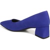 image:imageFranco Sarto Womens Racer Pointed Toe Block Heel PumpsCobalt Blue Suede