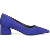 image:imageFranco Sarto Womens Racer Pointed Toe Block Heel PumpsCobalt Blue Suede