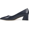 image:imageFranco Sarto Womens Racer Pointed Toe Block Heel PumpsNavy Blue Leather