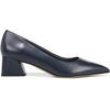image:imageFranco Sarto Womens Racer Pointed Toe Block Heel PumpsNavy Blue Leather