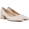 image:imageFranco Sarto Womens Racer Pointed Toe Block Heel PumpsPutty White Leather