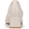 image:imageFranco Sarto Womens Racer Pointed Toe Block Heel PumpsPutty White Leather