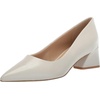 image:imageFranco Sarto Womens Racer Pointed Toe Block Heel PumpsPutty White Leather