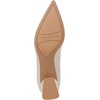 image:imageFranco Sarto Womens Racer Pointed Toe Block Heel PumpsPutty White Leather