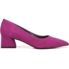 image:imageFranco Sarto Womens Racer Pointed Toe Block Heel PumpsRaspberry Pink Suede