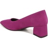 image:imageFranco Sarto Womens Racer Pointed Toe Block Heel PumpsRaspberry Pink Suede