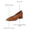 image:imageFranco Sarto Womens Racer Pointed Toe Block Heel PumpsSaddle Brown Suede