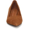 image:imageFranco Sarto Womens Racer Pointed Toe Block Heel PumpsSaddle Brown Suede