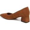 image:imageFranco Sarto Womens Racer Pointed Toe Block Heel PumpsSaddle Brown Suede