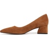 image:imageFranco Sarto Womens Racer Pointed Toe Block Heel PumpsSaddle Brown Suede