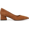 image:imageFranco Sarto Womens Racer Pointed Toe Block Heel PumpsSaddle Brown Suede