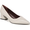 image:imageFranco Sarto Womens Racer Pointed Toe Block Heel PumpsStone Grey Leather