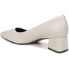image:imageFranco Sarto Womens Racer Pointed Toe Block Heel PumpsStone Grey Leather
