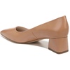 image:imageFranco Sarto Womens Racer Pointed Toe Block Heel PumpsToffee Tan Leather