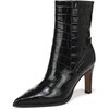 image:imageFranco Sarto Appia Pointed Toe Dress BootieBlack Croc Print Leather