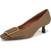 image:imageFranco Sarto LRainey Pump ShoesMustard Brown Fabric