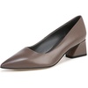 image:imageFranco Sarto Womens Racer Pointed Toe Block Heel PumpsTruffle Brown Leather
