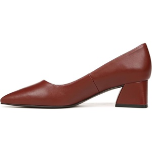 image:imageFranco Sarto Womens Racer Pointed Toe Block Heel PumpsClaret Red Leather