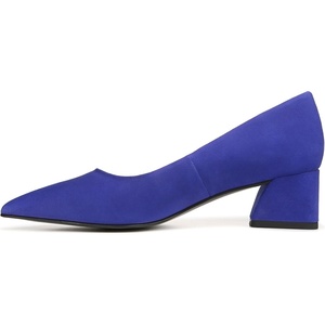 image:imageFranco Sarto Womens Racer Pointed Toe Block Heel PumpsCobalt Blue Suede