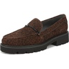 Brown Speckled Print Suede