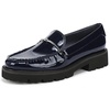 Navy Blue Patent Faux Leather